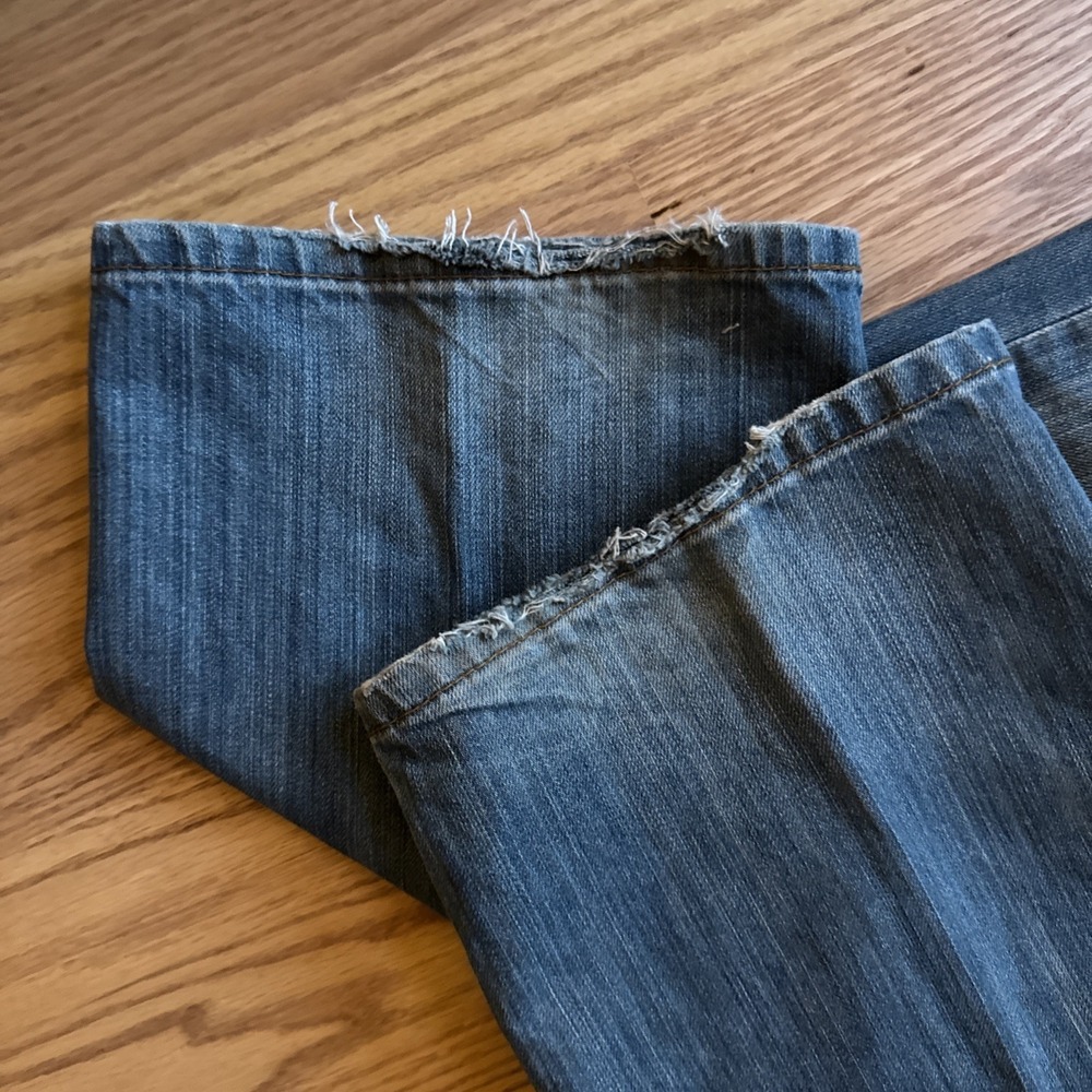 Levis 559 Mens 38x30 Relaxed Fit Straight Distressed Jeans Light Blue Wash VTG - Picture 7 of 14